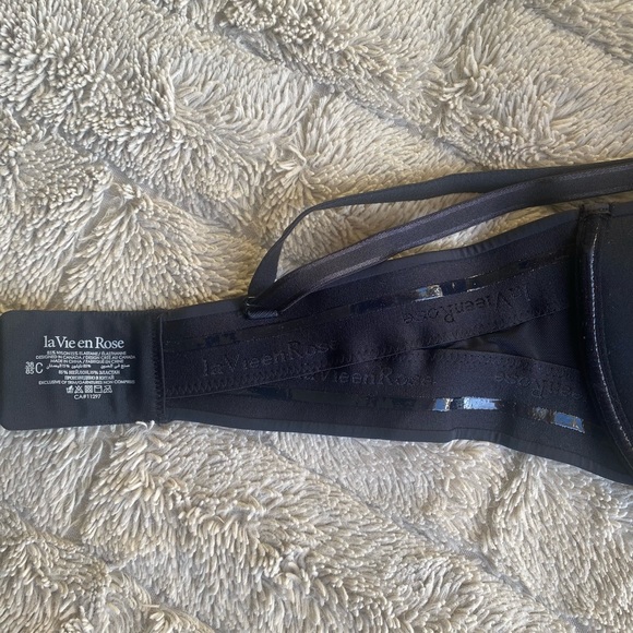 La Vie en Rose Removable Straps Black Bra - Picture 2 of 7